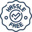 Hassle free icon showing easy booking with Custom Cat Charters tours
