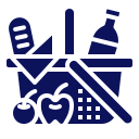 Picnic basket icon symbolizing fresh food options on Custom Cat Charters