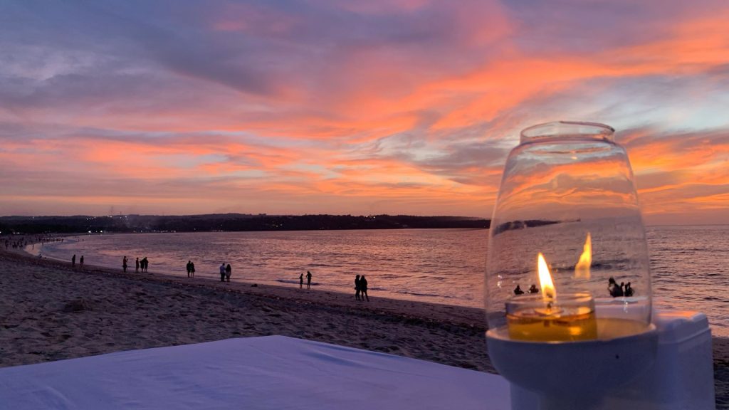 sunset Candle-lit setups theme at beach